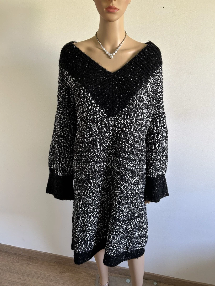 Robe Blanche Scintillante Femme - Col Roulé - Taille Unique Doublée - Neuf Avec étiquettes