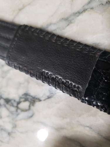 Cinturón de cuero negro Gucci raro de colección con extremos de piel de serpiente, patrón múltiple talla 40/100 - Imagen 13 de 21