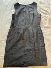 Talbots 18 Black 100% Silk Sleeveless Sheath Dress Office Career Classic
