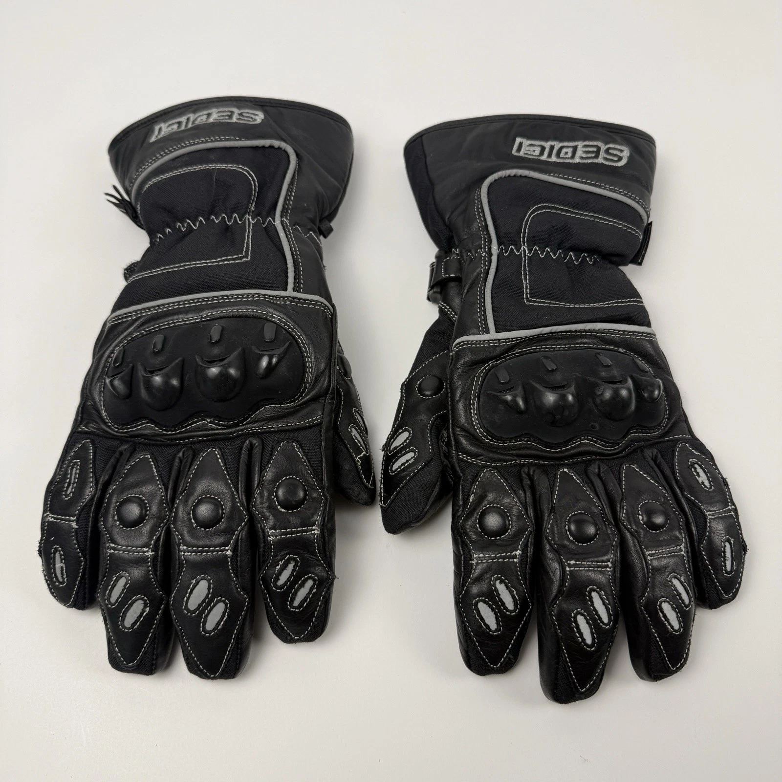 Sedici Motorcycle Gloves Large Black Thinsulate Insulation Lined Riding Biker