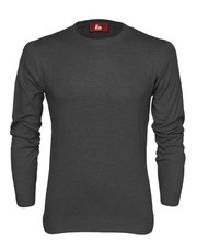 NWT EZZELINO SWEATER crewneck grey wool cotton luxury Italy M