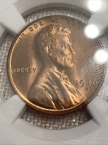 1946-S Lincoln Cent, NGC MS66RD Free Shipping