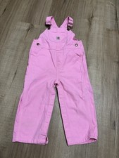 Carhartt Overalls Girls Size 24 Months Pink Cotton Canvas Pants See Photos