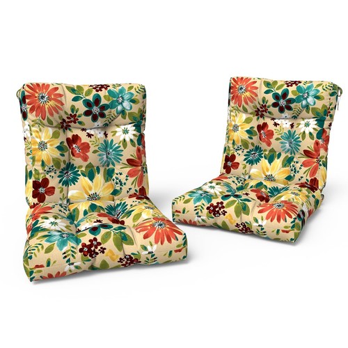 Outdoor Solid Low Back Cushion, Patio Tufted Replacement Rocking Chair Cushio...