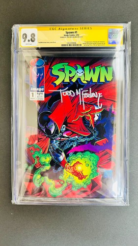 Spawn #1 CGC 9.8 weiße Seiten - signiert von Todd McFarlane