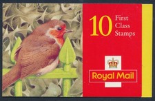 GB 1995 SG LX9 CHRISTMAS ROBINS BOOKLET FINE MINT MNH 10x 25p SG1897
