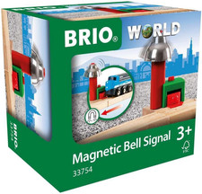 Magnetic Bell Signal, Green - Accessory for Toy Train Sets, Ages 3 and Up