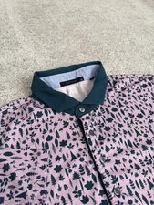 Greyson Golf Magical Ferns Performance Polo Button Up Shirt Men’s XL