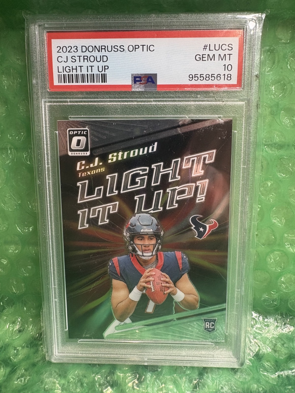 2023 Donruss Optic #LU-CS C.J. Stroud Light It Up! PSA Graded 10 Gem Mint Card