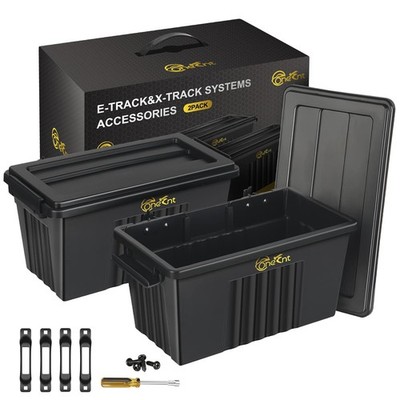 2 Pack E-Track Basket Storage Bin for E Track Accessories for Enclosed Traile...