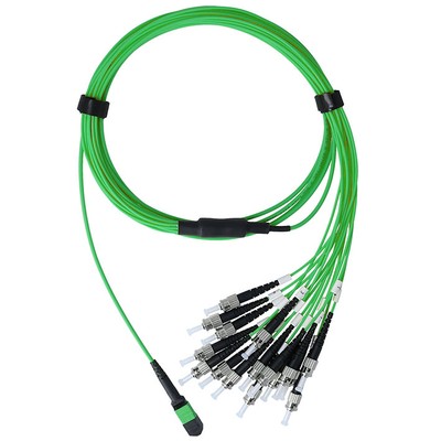 BlueOptics Fiber Breakout Cable, MPO/UPC, 8xDuplex ST/UPC, 1 Meter, Multi-mode G