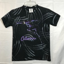 Vintage Ultra Rare Catwoman Batman All Over Print Size M 12/14 T-Shirt