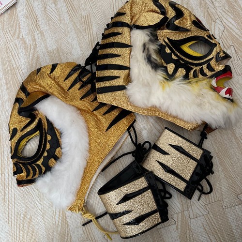 Raro Tiger Mask 2 tipi di maschere DVD libro di riferimento manga set nuovo Japan Pro Wres - Foto 2 di 10