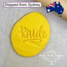BRIDE Embosser 60mm by Custom Cookie Cutters Cake Decorating Fondant