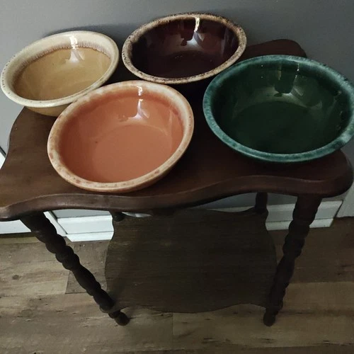 Hull Pottery  6 1/2 " Soup/Salad Bowls set of 4 - Rainbow Collection