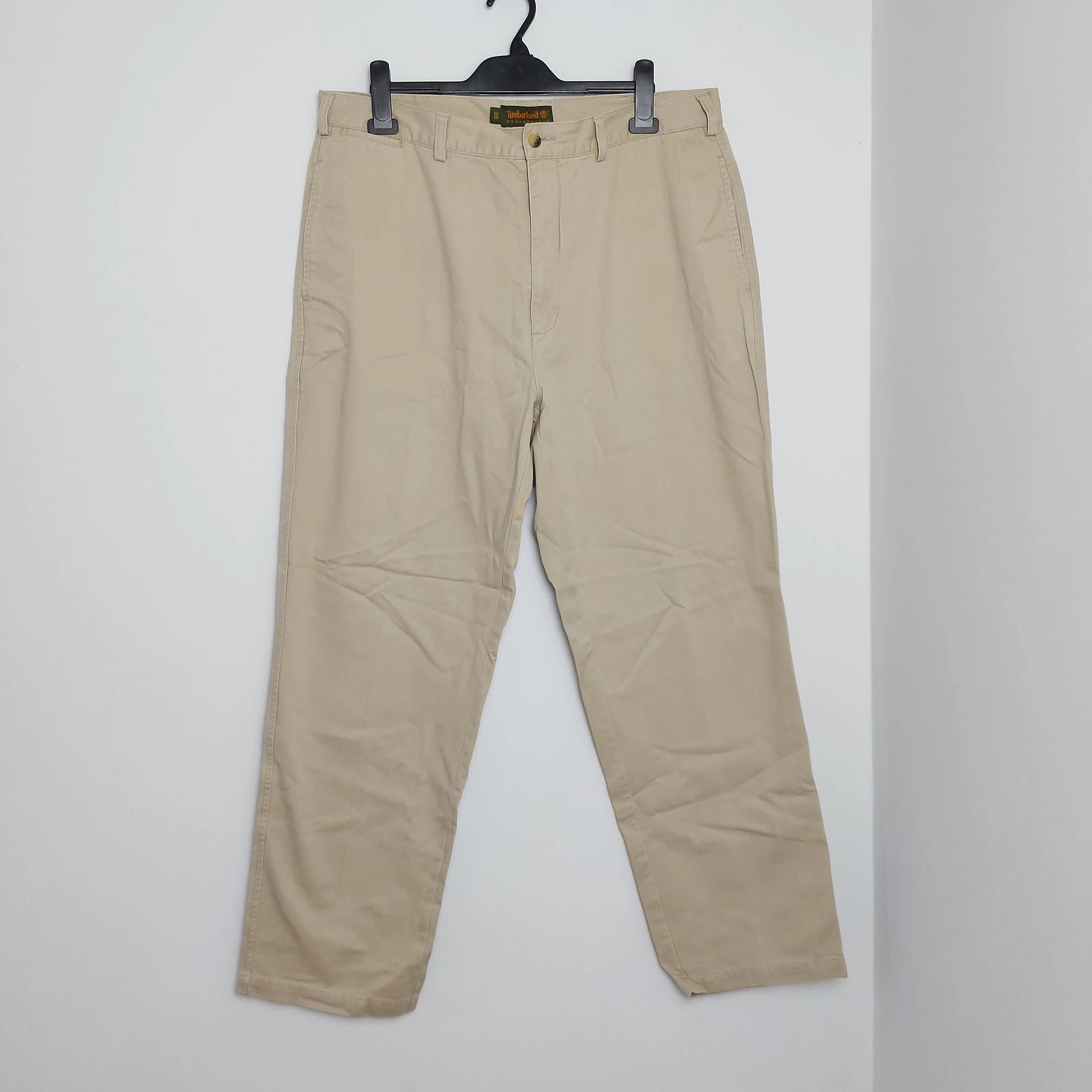 Timberland Weathergear Pantaloni Chino Uomo W38 L31 Beige Cotone Escursionismo Comfort