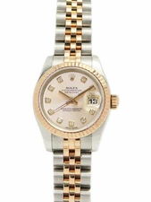 ROLEX Datejust 10P Diamonds 179171G Everose Gold 26mm Automatic Pink #TW007
