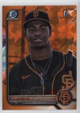 2022 Bowman Chrome Sapphire Prospects Orange /75 Ryan Reckley #BCP-163 3hd