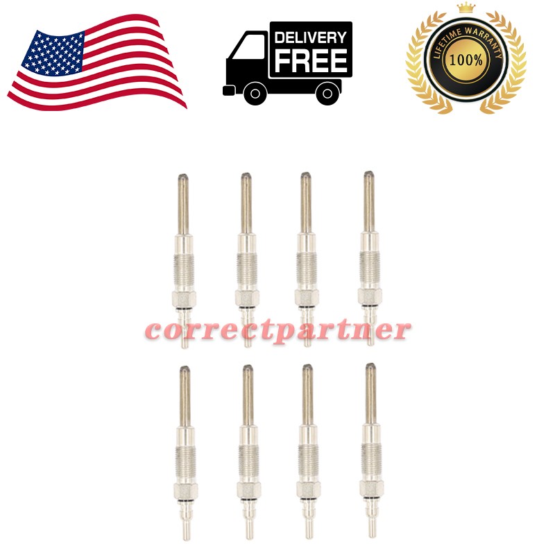 8PCS GLOWPLUG SET GLOW PLUGS FITS 88-94 FORD DIESEL 7.3L 7.3 F350 F250 GLOW PLUG