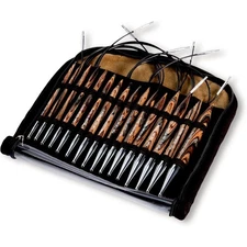 Circular Knitting Needles Set, Interchangeable, Wood, 4-10mm