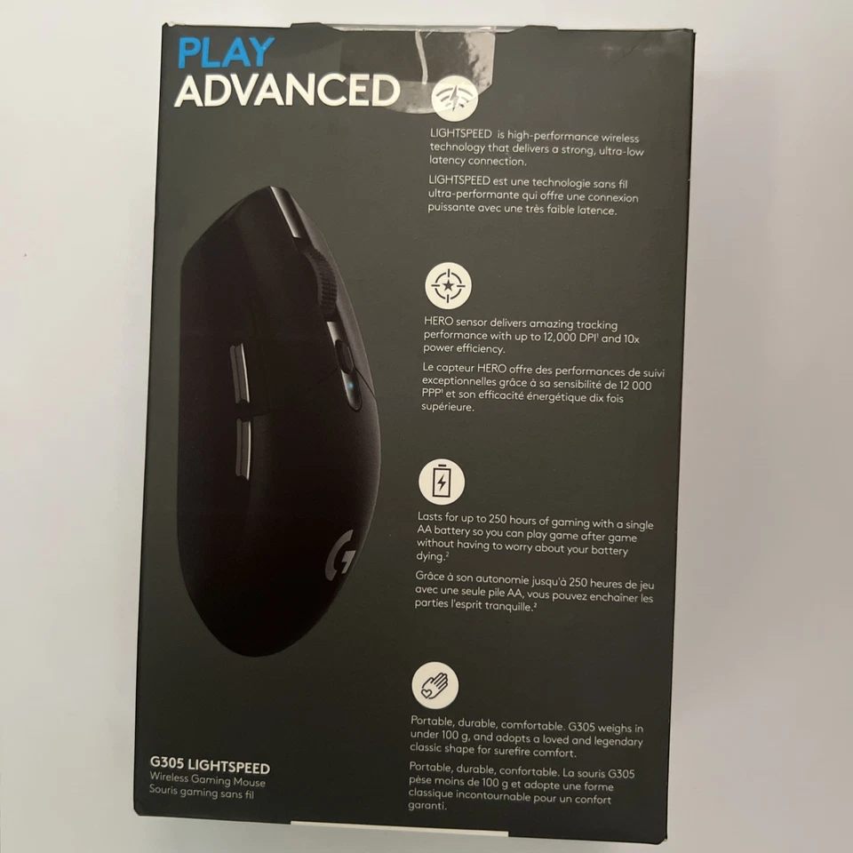 305 LIGHTSPEED Wireless Gaming Mouse, Hero 12K Sensor, 12,000 DPI, Lightweigh... - Image 2 of 2