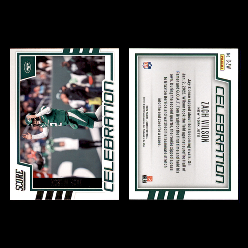 Lote 12 tarjetas de fútbol americano Zach Wilson 2022 Panini Mosaic Will to Win New York Jets - Imagen 9 de 15