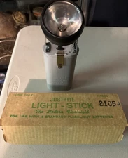NOS Justrite Light-Stick Flashlight Model 21054 w/ Box USA Vintage