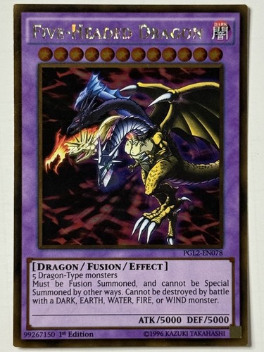 Five-Headed Dragon PGL2-EN078 Premium Gold: Return of The Bling 1st Edition - Picture 1 of 2