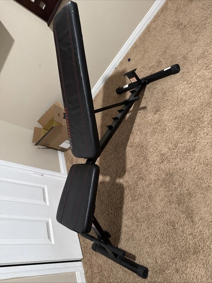 Banco de pesas FID utilitario multiusos plegable con tapa para gimnasio en casa Foto 2 de 4