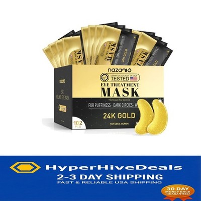 Revitalizing 102 Pcs Gold Under Eye Patches - Dark Circles & Puffiness Solution
