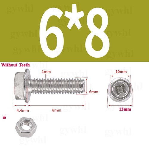 Serrated Phillips Hex Head Flange Bolts Hexagon Machine Screws With Hex Nuts - Picture 104 of 112