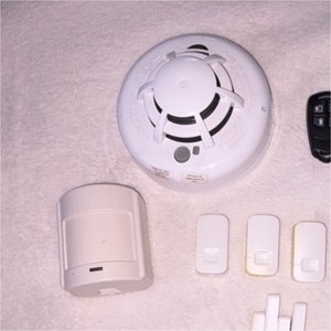 2GIG 2GIG-SMKT3-345 Wireless Home Alarm System Smoke Heat Motion Sensors