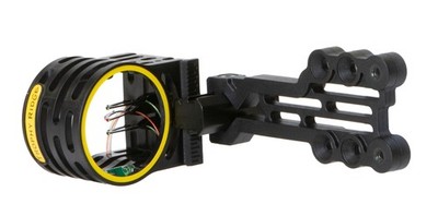 Gem 3-Pin Bow Sight   .019  Fiber Optic Pins for Low-Light Accuracy, Reversib...