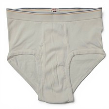 Vintage 1980s Fruit Of The Loom White Briefs Underwear Mens Sz Small 30-32 USA
