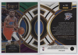 2023 Select Premier Level Green White Purple Prizm Cason Wallace #103 Rookie RC