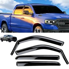 in-Channel Window Rain Guards for Dodge RAM 1500 Crew Cab 2019-2025 New Body ...