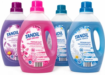 Tandil Premium Duft Vollwaschmittel & Colorwaschmittel für 176 Wäsche (4x2,2L) - Bild 1 von 2