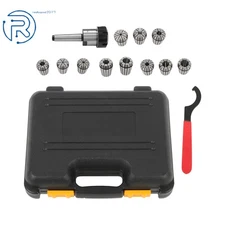 For Milling Machine Lathe Drilling 11Pcs ER32 Collet Set MT2 Shank Chuck Tools