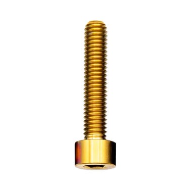 Better Bolts Headset Top Cap Ti Bolt, Gold, 1/Count