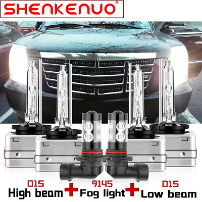 HID LED Faros alto bajo+luz antiniebla combo 6x for Cadillac Escalade 2007-2014