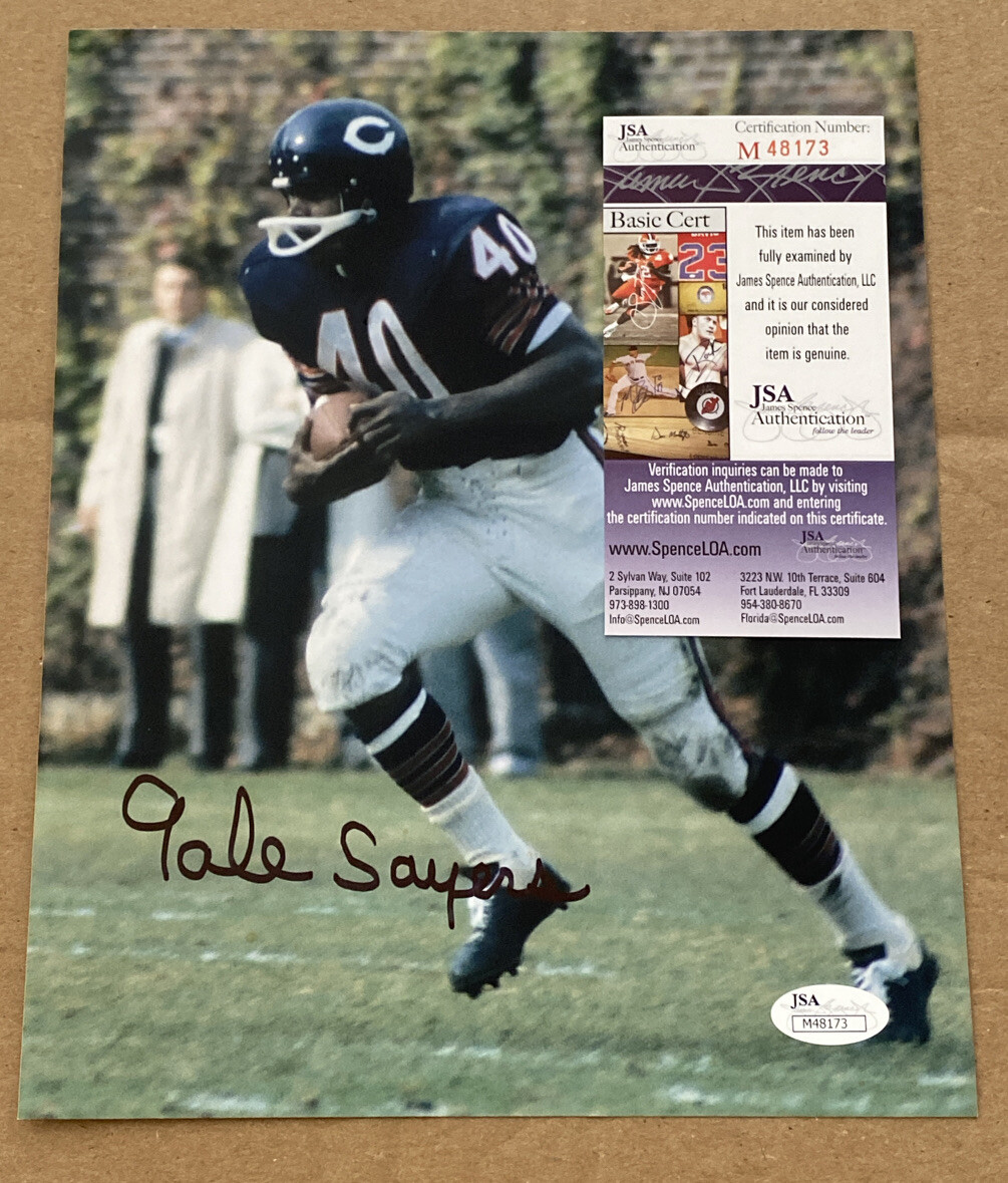 Gale Sayers Autographed Signed Chicago Bears #1 8x10 Photo w/ JSA 