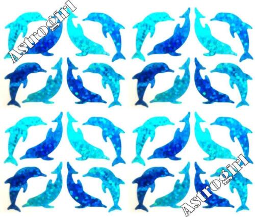 ~ Sparkle Small Dolphin Diving Mammal Blue Sea Hambly Studio Glitter Stickers ~ - Zdjęcie 1 z 1