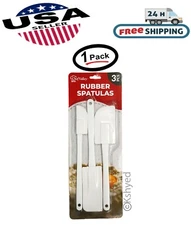 3 PCS Rubber Spatula Kitchen Utensils Set for Scraping Cooking Baking - New