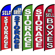 Self Storage Full Curve Windless Swooper Flag Storage Supplies