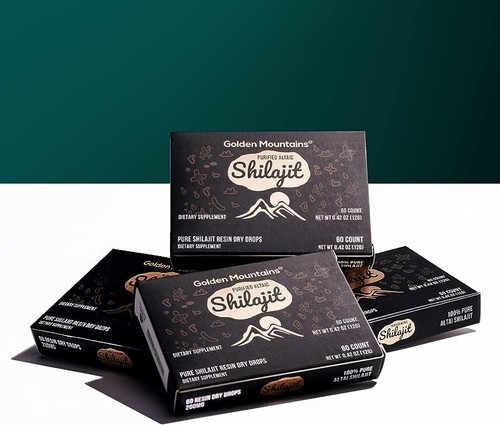 Premium Pure Shilajit Dry Drops by Siberian Green 60 Count (200mg) - Picture 2 of 5