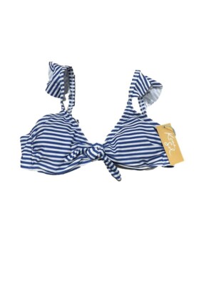 Women's Ruffle Tie-Front Bikini Top - Kona Sol Blue XS (0-2)