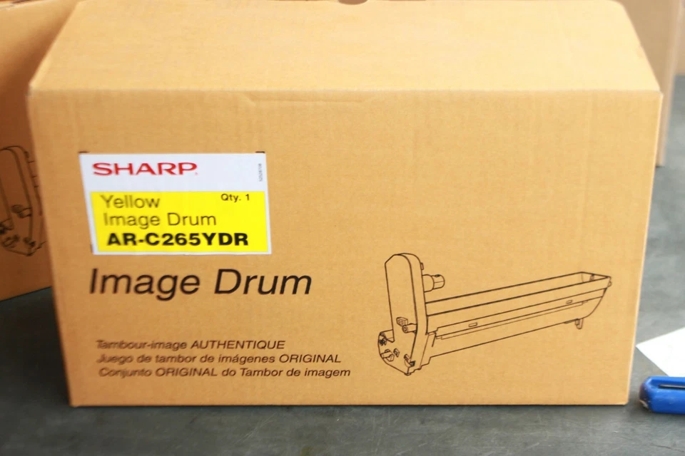 Tambor de imagen amarilla genuino OEM Sharp AR-C265YDR (ARC265YBR) AR-C265P G7 Foto 3 de 4