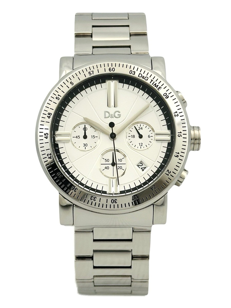D&G GENTEEL DW0676 Silver Stainless-Steel Multifunction white dial