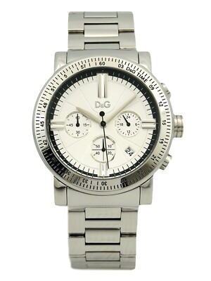 D&G GENTEEL DW0676 Silver Stainless-Steel Multifunction white dial