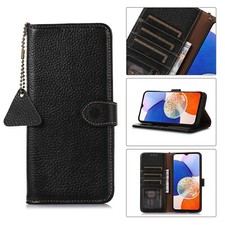 Genuine Leather Flip RFID Wallet Card Stand For Moto G62 5G/G72 4G/G82 5G Case